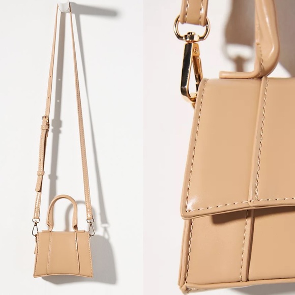 Anthropologie Handbags - NWT Anthropologie Mini Lady Bag Neutral Beige Crossbody